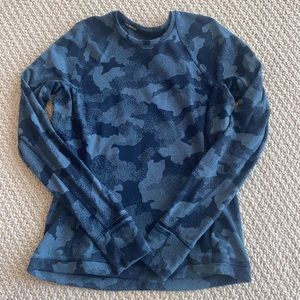 Lululemon Long Sleeve Blue Camo Shirt